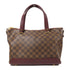 LOUIS VUITTON LV GHW Hyde Park 2 Way Bag N41015 Damier Ebene Brown/Red/Purple