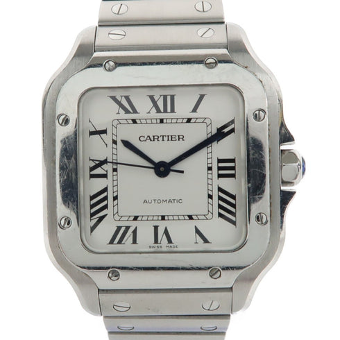 CARTIER Santos De Cartier Automatic Watch WSSA0029 Stainless Steel White