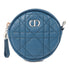 Christian Dior CD SHW Coin Case Purse Calfskin Leather Blue