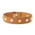 HERMES Mini Dog Bracelet Veau Swift Leather Brown Gold Silver