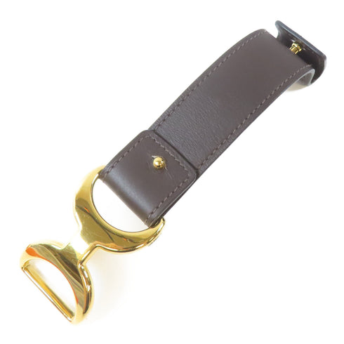 HERMES GHW Pavane Bracelet Bangle Swift Chocolate Brown Hermes #XS #14.75cm