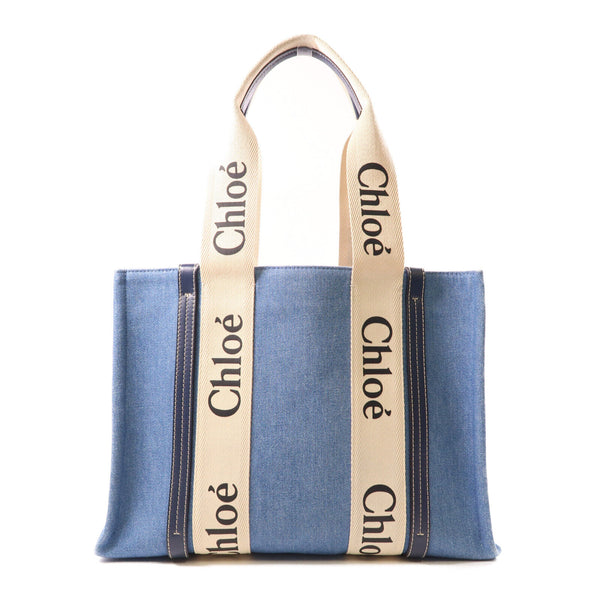 Chloe Woody M Shoulder Tote Bag 01227565 Canvas