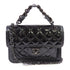 CHANEL CC Mini Flat Chain Hand Shoulder Bag Calfskin Leather