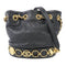 CHANEL Quilted CC GHW Chain Shoulder Bag Lambskin Leather Black v7