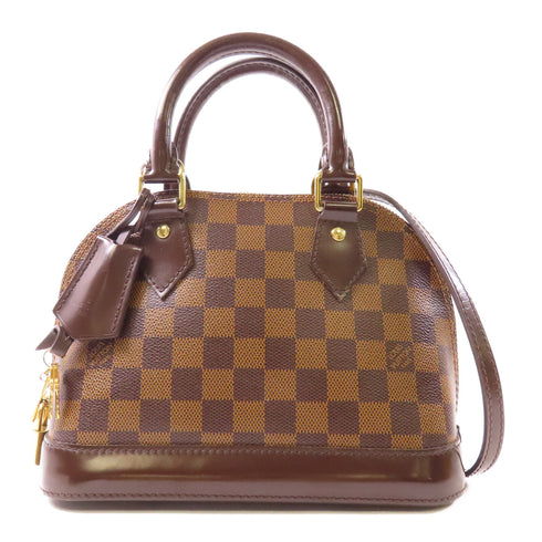 LOUIS VUITTON LV GHW Alma BB 2 Way Shoulder Hand Bag N41221 Damier Ebene Brown v1
