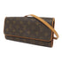 LOUIS VUITTON LV GHW Pochette Twin GM Shoulder Bag M51852 Monogram Brown v5