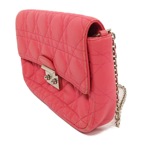 Christian Dior CD SHW Miss Dior Wallet On Chain Shoulder Bag Lambskin Pink