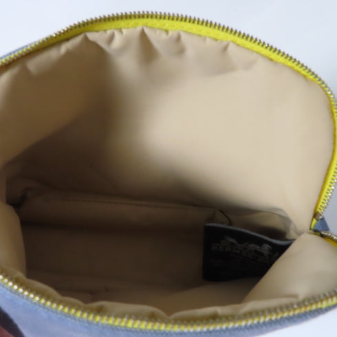 HERMES PHW Pouch Canvas Blue