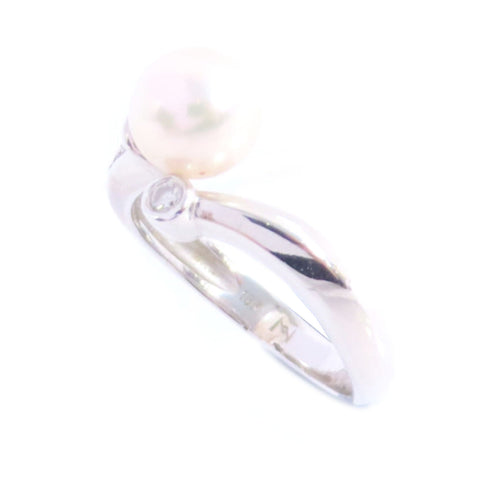 JEWELRY Pearl Ring US#4.75 18K White Gold v1
