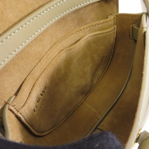 LOEWE GHW Mini Gate Shoulder Bag Clafskin Leather Beige