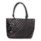CHANEL CC SHW Cambon Line Shoulder Tote Bag Calfskin Leather Black