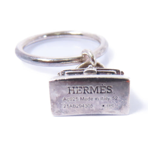 HERMES Amulettes Birkin Ring 925 Sterling Silver US#6