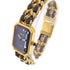 CHANEL GHW Premiere L Quartz Watch SS Leather Gold Plated H0001 Black v1
