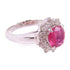 Jewelry 1.54ct Ruby 0.75ct Diamond Ring US#5.5 PT900 Platinum