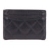 CHANEL CC GHW Card Case/Card Holder Calfskin Leather Black