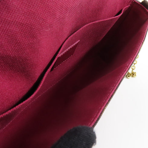 LOUIS VUITTON LV GHW Felicie Pochette Chain Shoulder Bag M81896 Monogram Brown