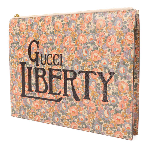 GUCCI GG GHW Clutch Bag Pouch 636252 Coated Canvas Multicolor
