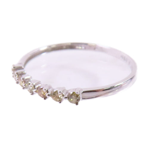 FINE JEWELRY 0.16ct Diamond Ring US#6.75 18K White Gold