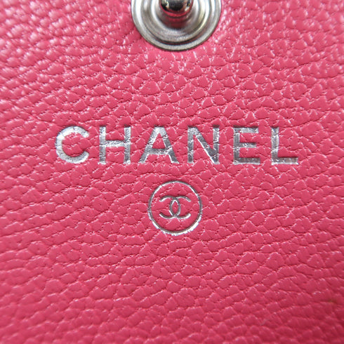 CHANEL CC SHW Long Wallet Calfskin Leather Pink