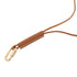 HERMES Curiosite Mousqueton Necklace Veau Swift Leather Gold Brown
