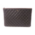 CHANEL CC SHW Pouch Clutch Calfskin Leather Black
