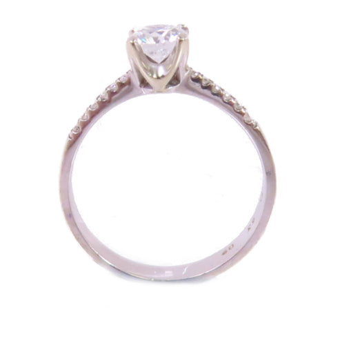 Jewelry 0.63ct Diamond Ring US#8.25 18K White Gold