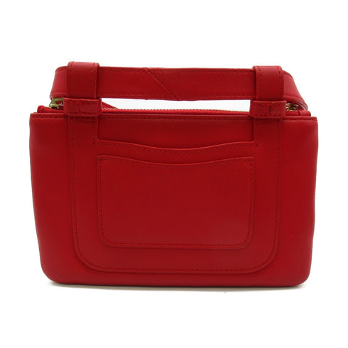 CHANEL CC GHW Waist Bag Leather Red