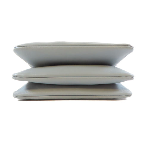 CELINE GHW Trio Crossbody Shoulder Bag Leather Grey Blue