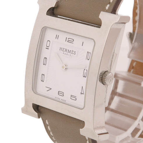 HERMES H Watch Quartz Watch HH1.510 Stainless Steel White