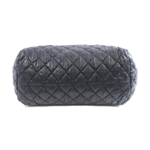 CHANEL Quilted CC SHW CoCo Cocoon Shoulder Bag Handbag Nylon Black