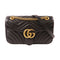 GUCCI GHW GG Marmont Small Shoulder Bag Chain 443497 Calfskin Leather Black