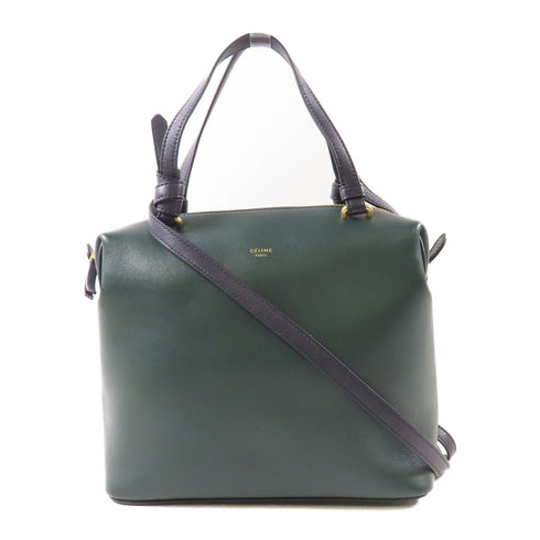 CELINE GHW Soft Cube 2 Way Bag 181613A4S.31AN Calfskin Leather Green