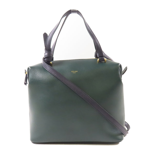 CELINE GHW Soft Cube 2 Way Bag 181613A4S.31AN Calfskin Leather Green