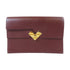 HERMES GHW Pochette Fortunio Clutch Bag Evercolor Leather Bordeaux