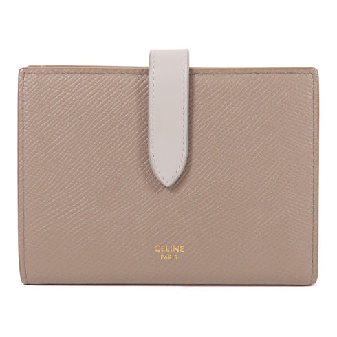 CELINE GHW Wallet Calfskin Leather Grey/Blue