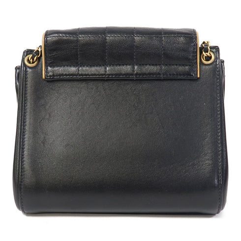 CHANEL CC GHW Vanity 2 Way Chain Shoulder Bag Lambskin Leather Black