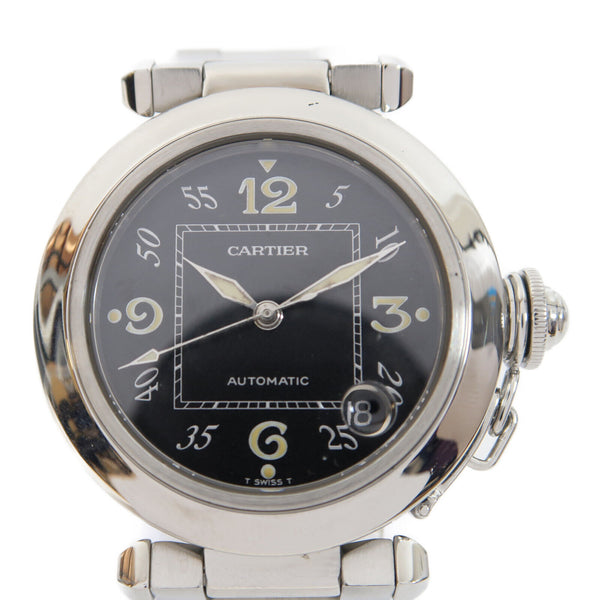 CARTIER Pasha C Automatic Watch Stainless Steel Black