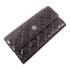 CHANEL CC SHW Long Wallet Calfskin Leather Black v1