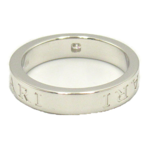 BVLGARI B-zero1 Double Logo 1p Diamond Ring 18K White Gold US#6.75