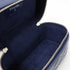 CHANEL Quilted CC SHW Jewelry Box Clutch Bag Handbag Lambskin Lather Blue