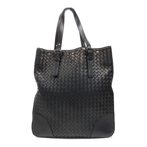 BOTTEGA VENETA BV Tote Bag Shoulder Bag Intrecciato Leather Black