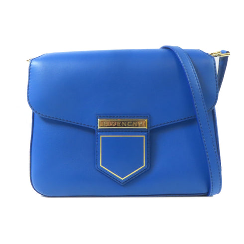 GIVENCHY GHW Nobile Bag Shoulder Crossbody Bag Calfskin Leather Blue
