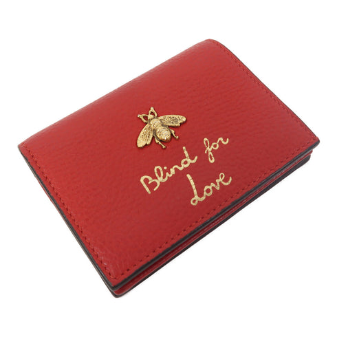 GUCCI GG GHW Wallet 460185 Calfskin Leather Red