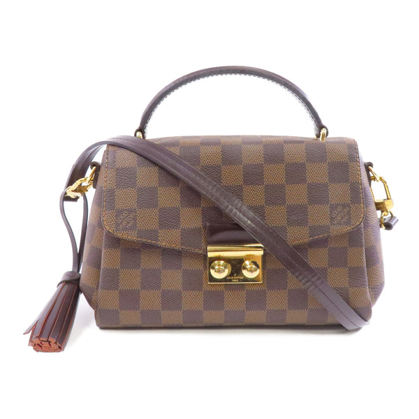 LOUIS VUITTON LV GHW Croisette 2 Way Shoulder Bag N53000 Damier Ebene Brown