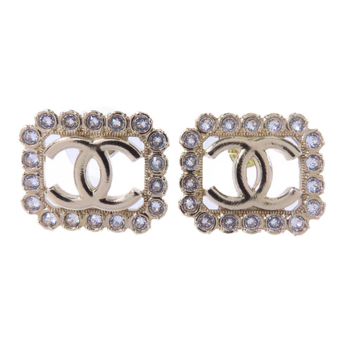 CHANEL CC Earrings Accessories ABB852 Metal PVC Gold Transparent