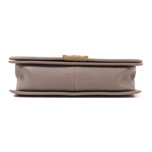 CHANEL CC GHW Boy Chain Shoulder Bag Calfskin Leather