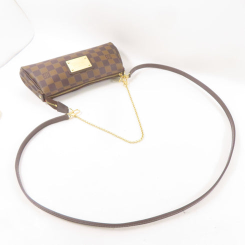 LOUIS VUITTON LV GHW Eva 2 Way Shoulder Bag N55213 Damier Brown v3