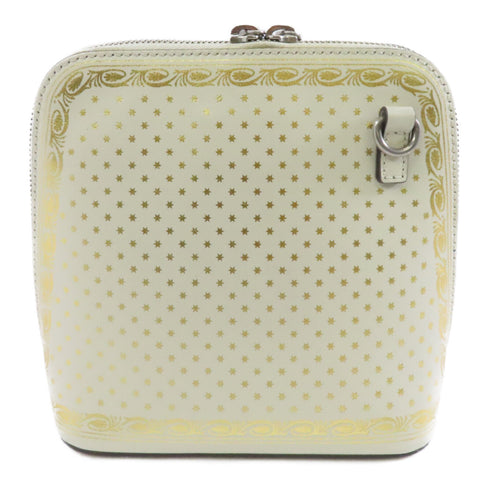 GUCCI GG SHW Sega Mini Shoulder Bag Calfskin Leather White