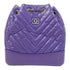 CHANEL Herringbone CC Gabrielle Backpack/Rucksack Calfskin Leather Purple