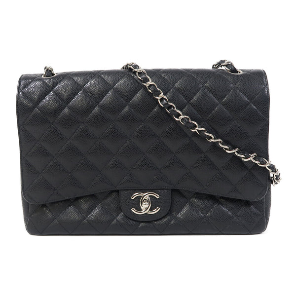 CHANEL Quilted CC SHW Classic Maxi Chain Shoulder Bag A58601 Calfskin Leather